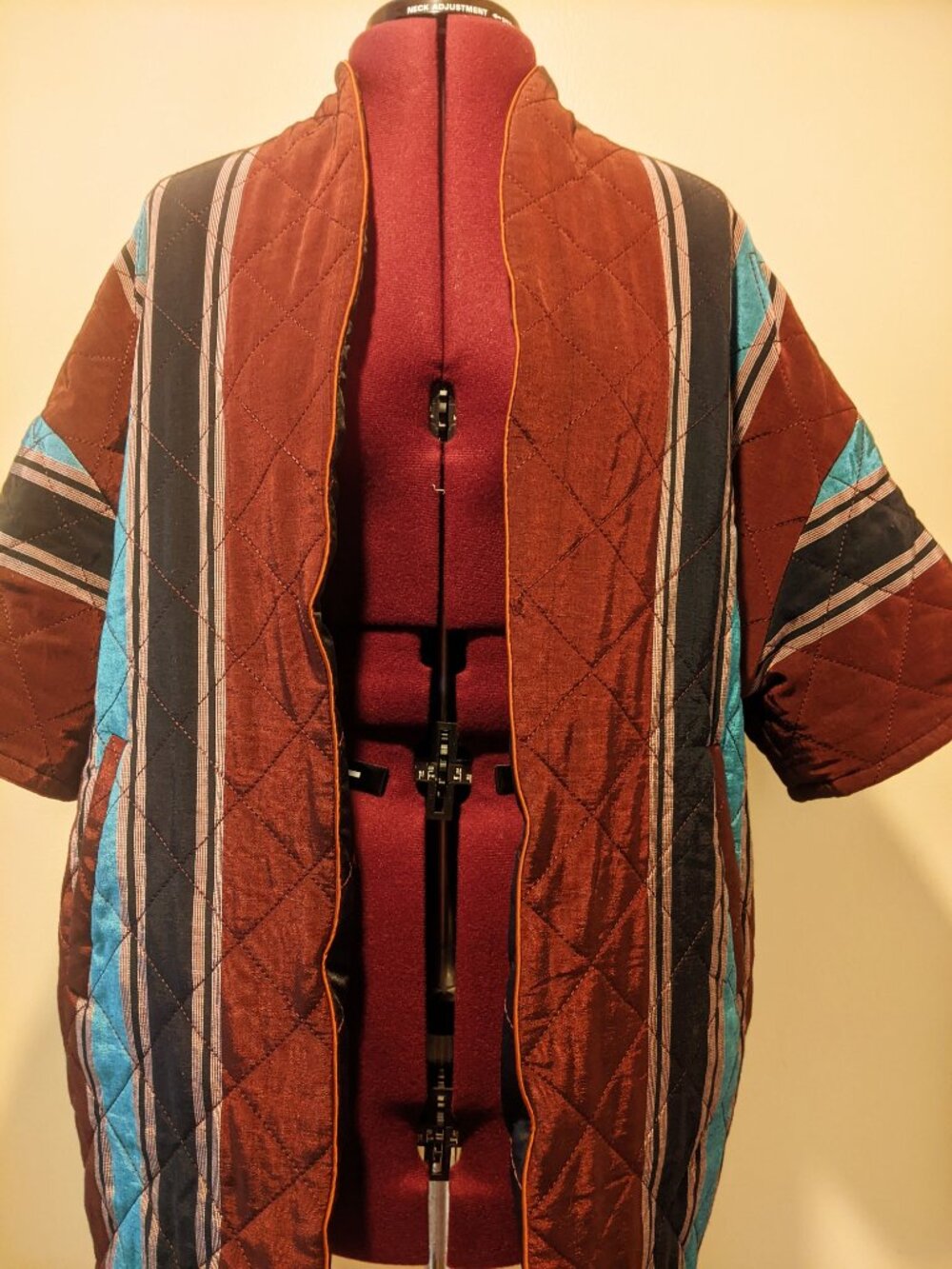 Vintage Hanten Quilted Reversible Jacket | Embroidered Sleeve | Unisex One Size - Picture 7 of 13